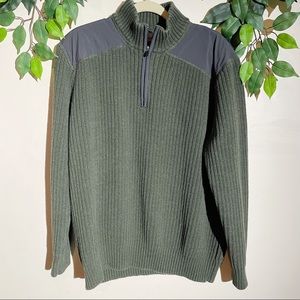 St Johns Bay Outdoor Half Zip Knit Pullover Sweater Size XL
